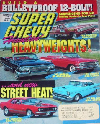SUPER CHEVY 1991 NOV - W-BLOCKS, Z/34, '68 SS427*